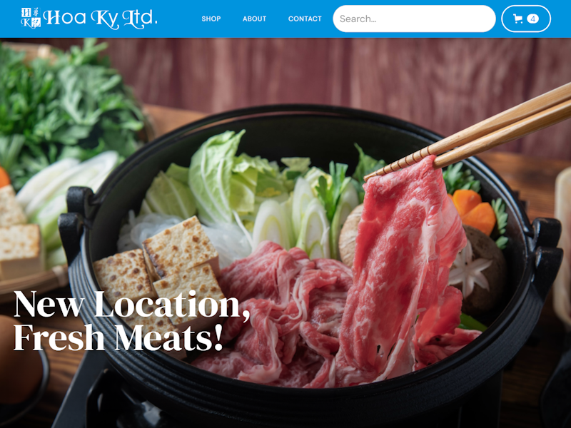 A website developed to place food orders for a supermarket