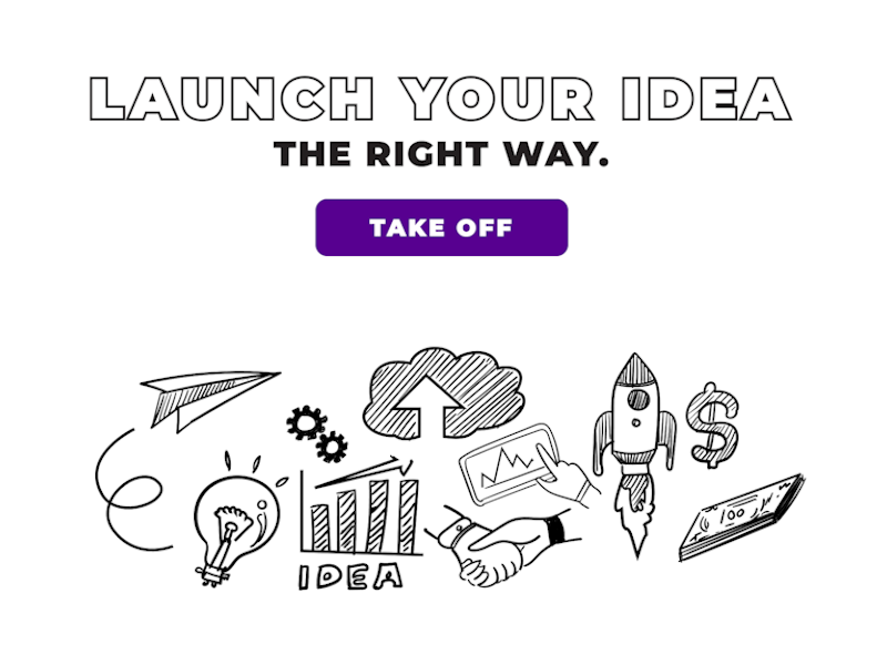 A website featuring custom animations for a marketing
                    company